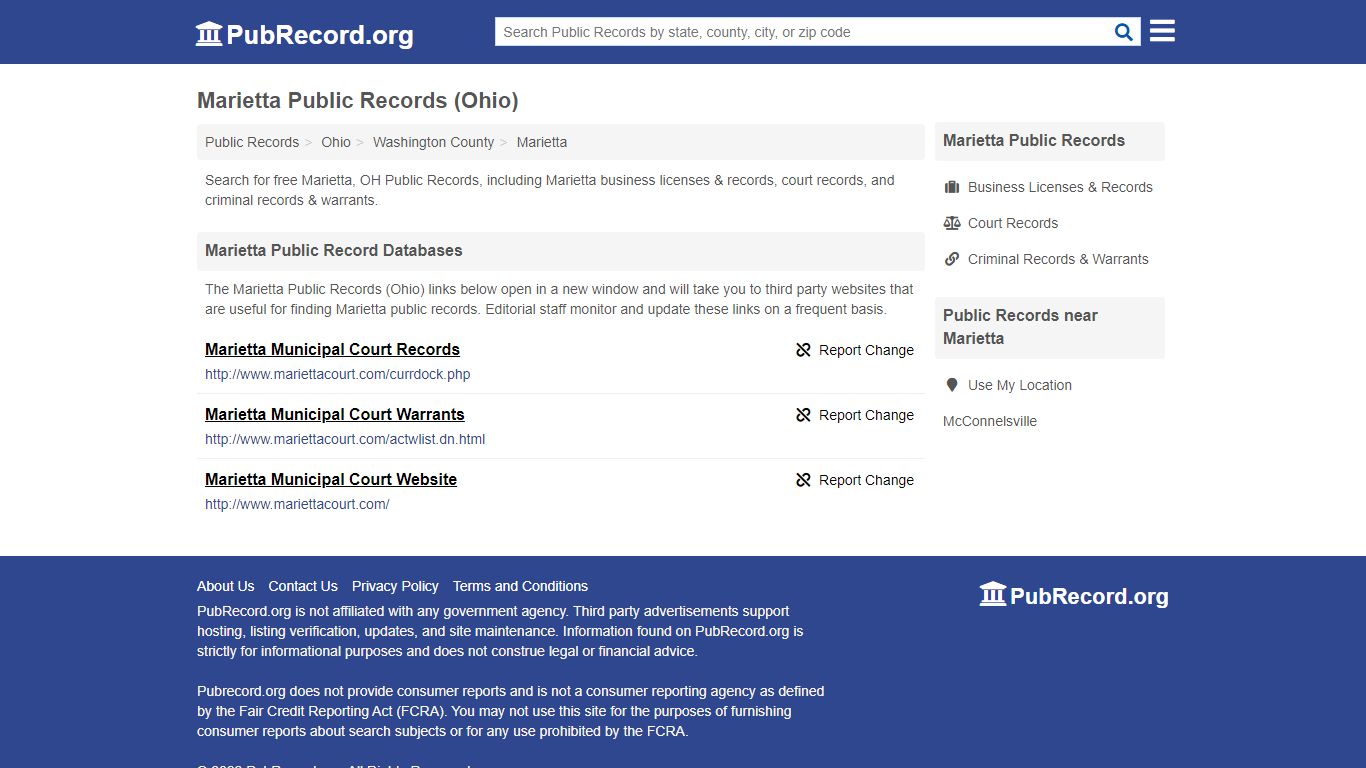 Free Marietta Public Records (Ohio Public Records)