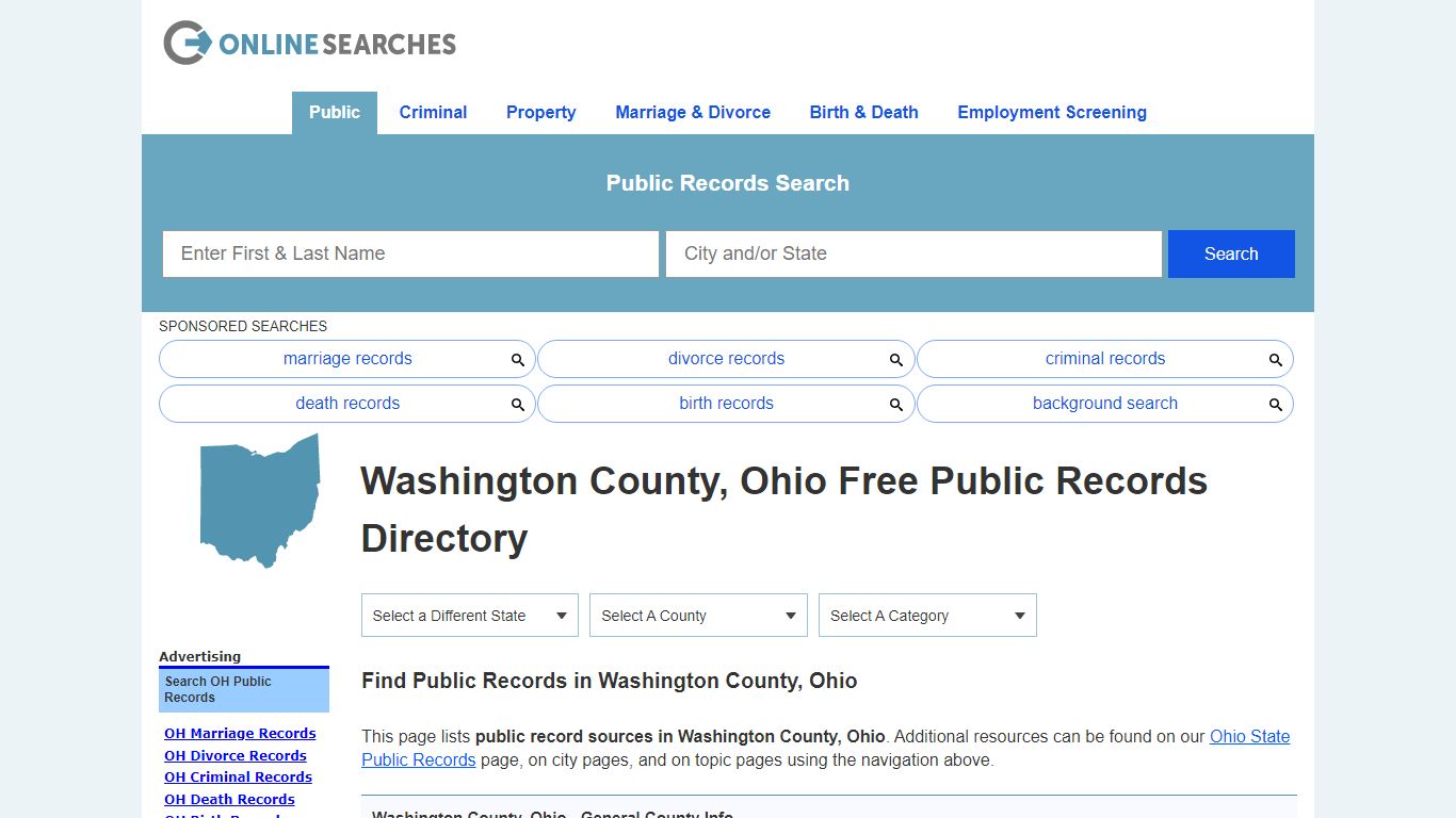 Washington County, Ohio Free Public Records Directory